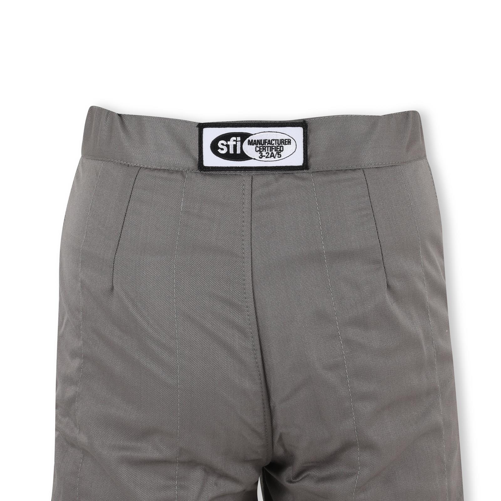 Simpson Racing Classic SFI-5 Pants SF55513 Driving Pants, SFI-5, Satin/Twill , Multiple Layers, Nomex, Gray, SFI 3.2A/15, Men's 2X-Large, Each