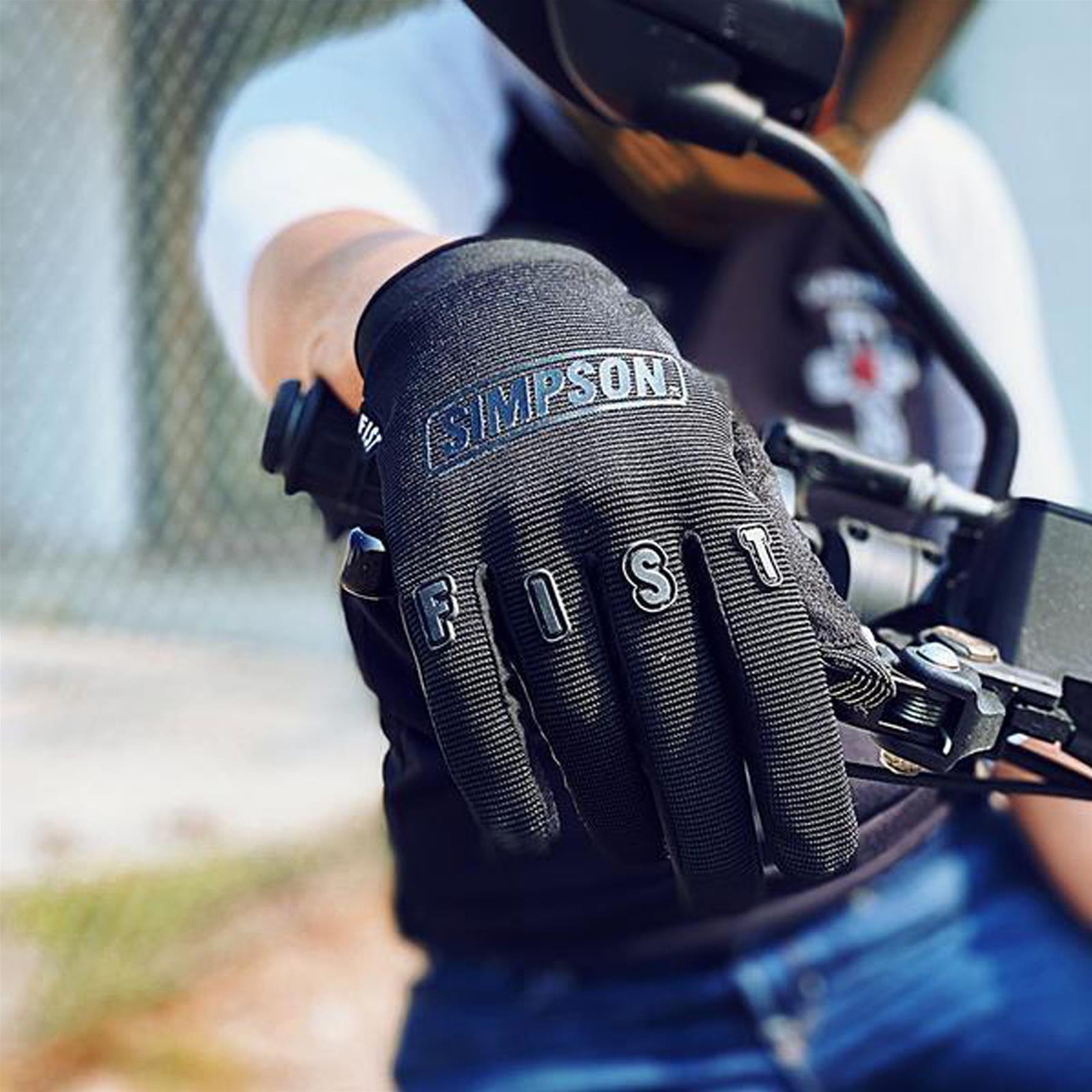 Simpson Racing SFG022X Simpson FIST Nocturn Motorcycle Gloves