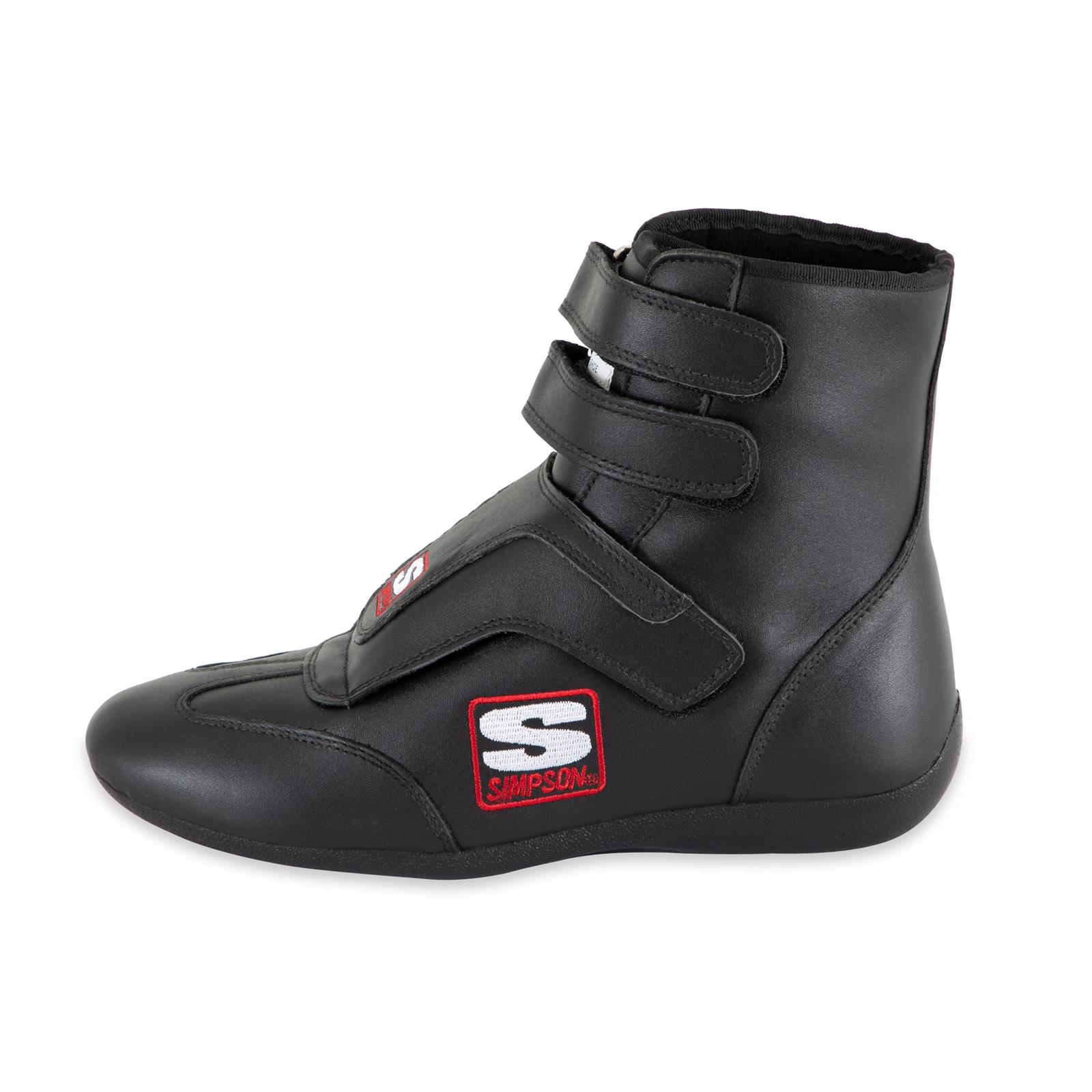 Simpson Stealth Sprint Shoes SP115BK Driving Shoes, Sprint, High-Top, Leather, Nomex Liner, Black, Men's 11 1/2, Pair thumbnail 4