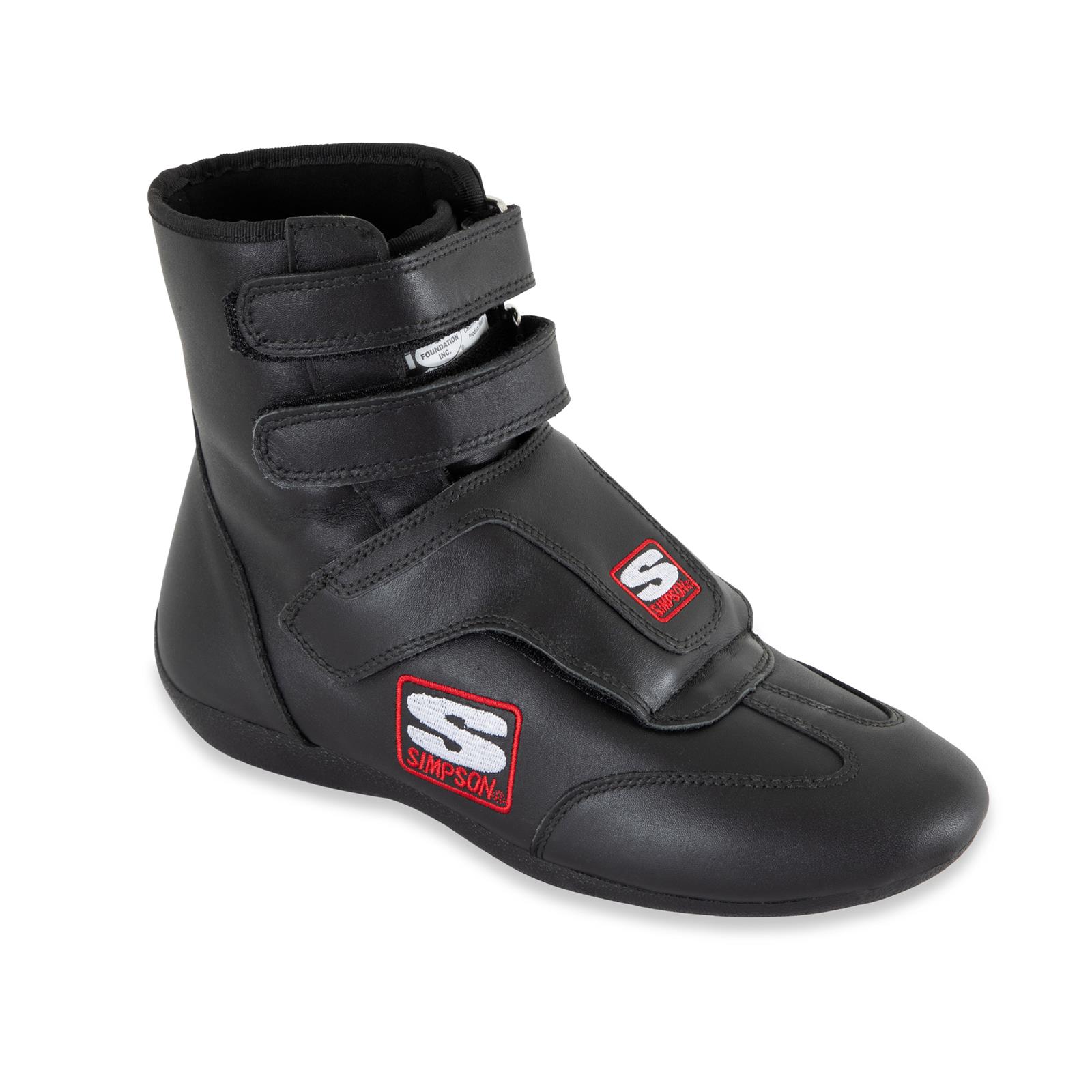 Simpson Stealth Sprint Shoes SP115BK Driving Shoes, Sprint, High-Top, Leather, Nomex Liner, Black, Men's 11 1/2, Pair thumbnail 3