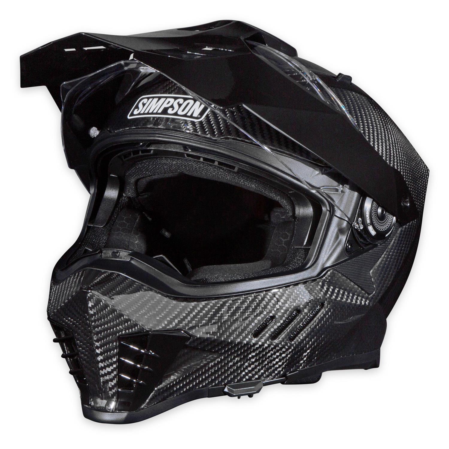 Simpson Xcursion Bandit Helmets XBCLG Helmet, Bandit, Full Face, Gloss Carbon Fiber, DOT/ECE-Approved, Large, Each