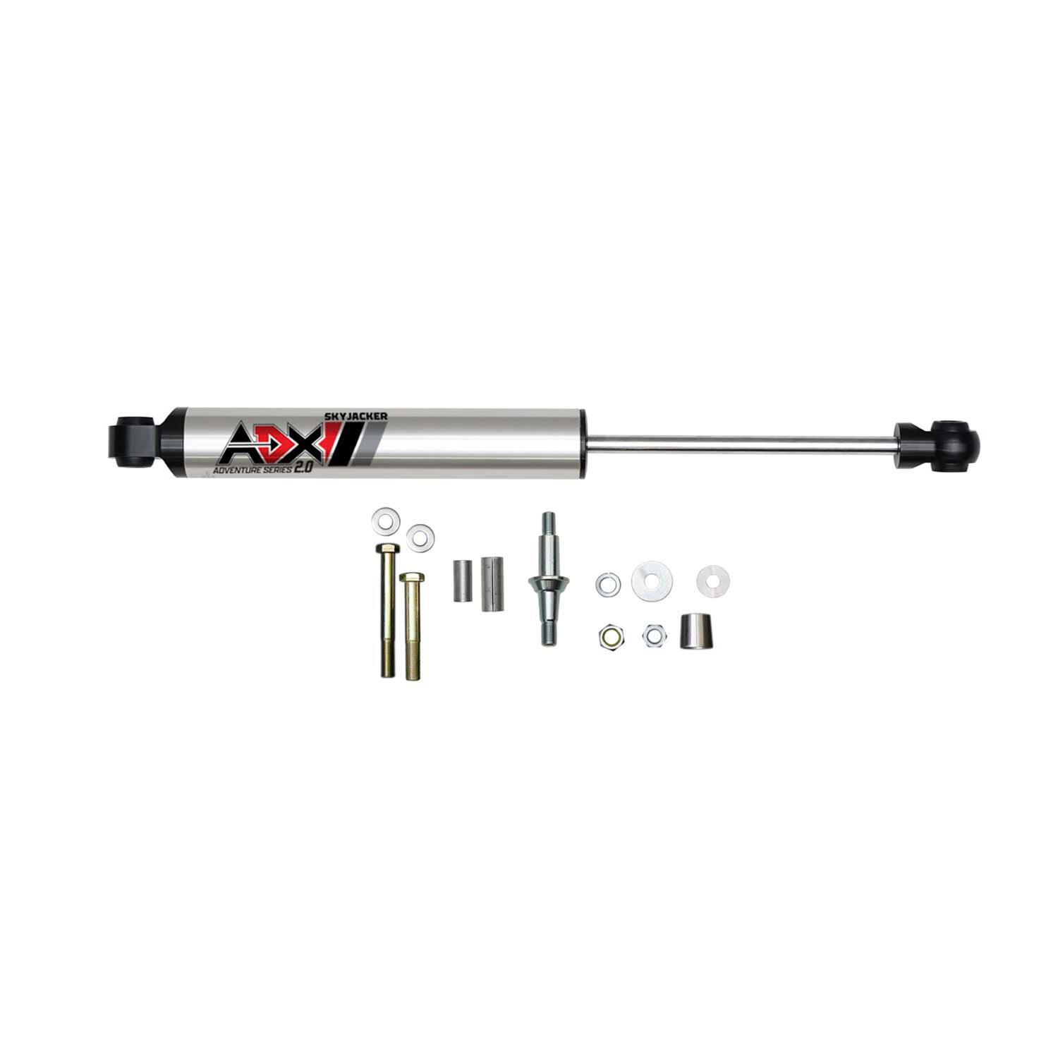 Skyjacker ADX 2.0 Steering Stabilizers for 1994-2002 RAM 3500, 2500, 1994-2001 1500 - 2007 Stabilizer, 2.0, Machined Polished, Hard Anodized, Single, Dodge, Each