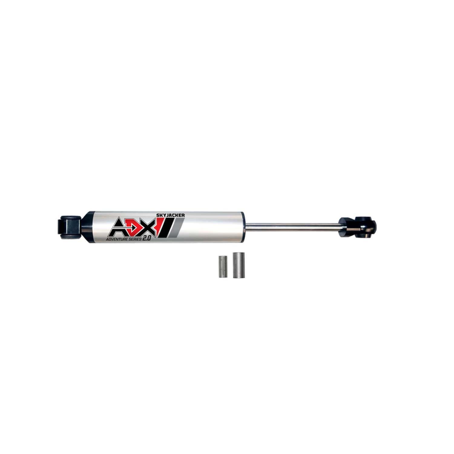 Skyjacker ADX 2.0 Steering Stabilizers for 2020-2024 GLADIATOR, 2018-2024 WRANGLER - 2008 Stabilizer, 2.0, Machined Polished, Hard Anodized, Single, Jeep, Each