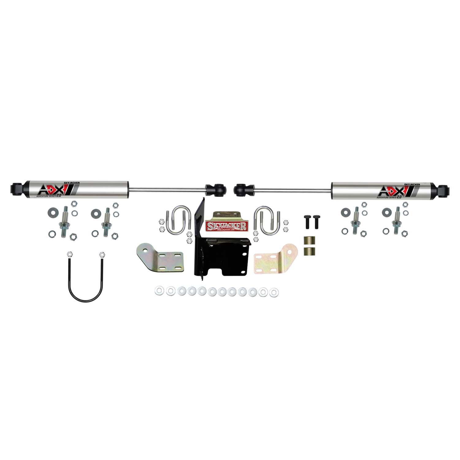 Skyjacker ADX 2.0 Steering Stabilizers 2214 Stabilizer, 2.0, Machined Polished, Hard Anodized, Dual, Ram, Each