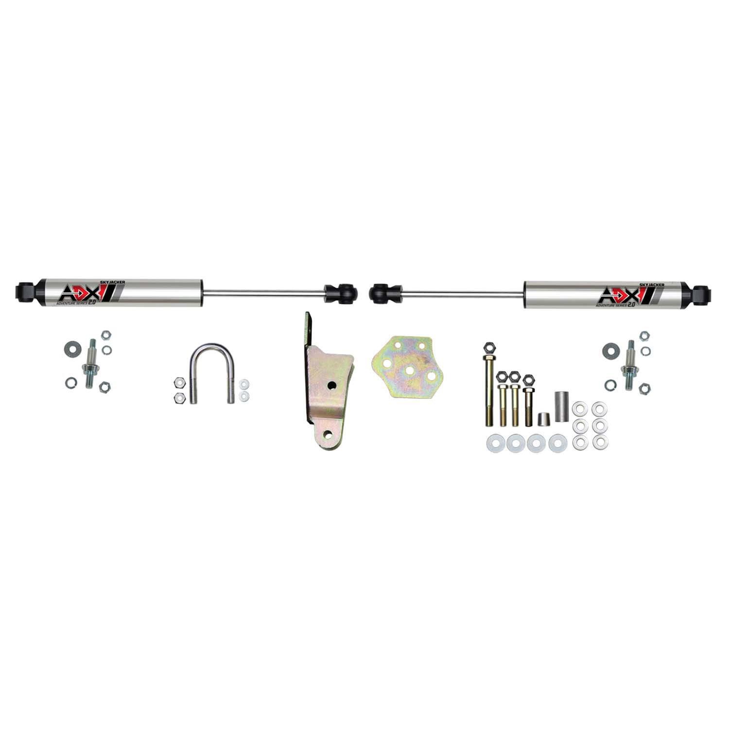 Skyjacker ADX 2.0 Steering Stabilizers for 1994-1997 RAM 1500, 2500, 3500 - 2217 Stabilizer, 2.0, Machined Polished, Hard Anodized, Dual, Dodge, Each