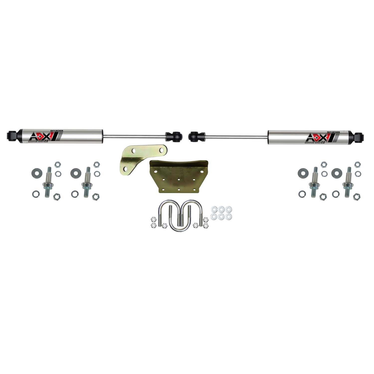 Skyjacker ADX 2.0 Steering Stabilizers 2299 Stabilizer, 2.0, Machined Polished, Hard Anodized, Dual, Ford, Each