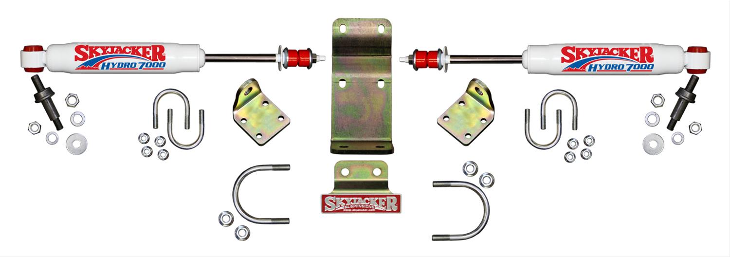 Skyjacker 2018 Jeep Wrangler JL - White Dual Steering Damper Kit