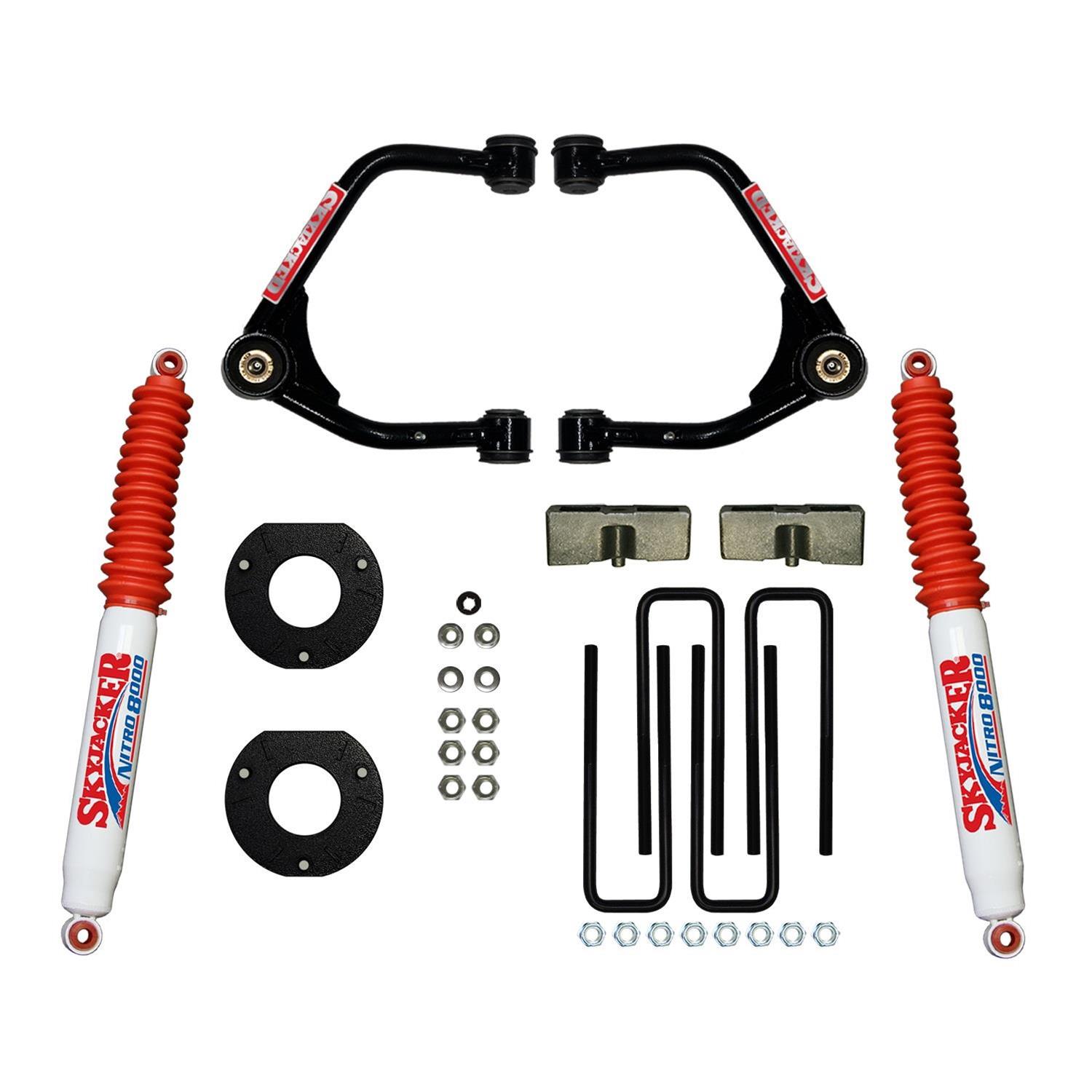 Skyjacker Suspension 3.5in Lift Kit Rear Nitro 8000 Shocks 19-21 GMC Sierra 1500(Crew Cab Short Bed)