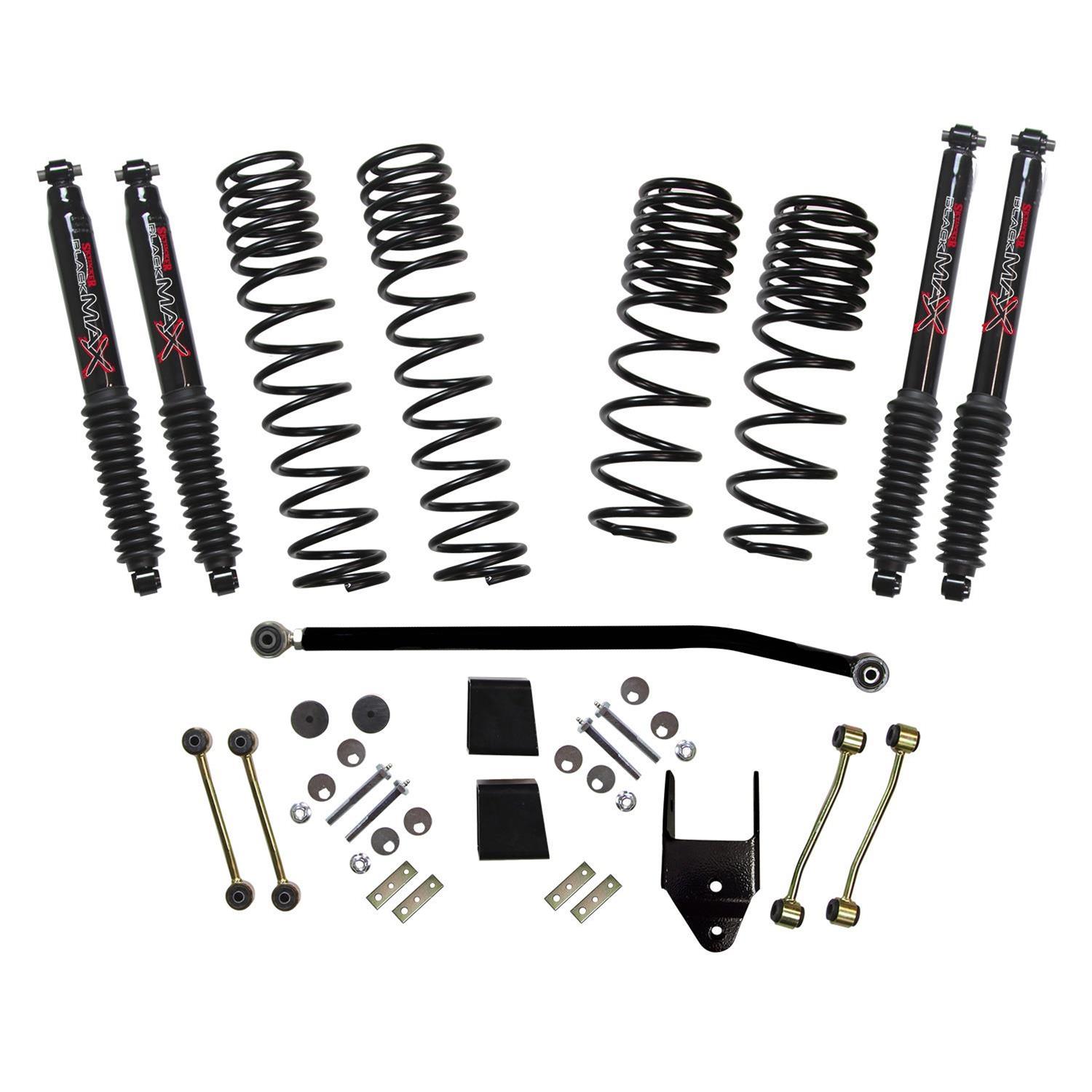 Skyjacker 2020 Jeep JL 4WD Rub Diesel 3.5-4in Dual Rate Long Travel Sus Lift Kit w/Blk Max Shocks