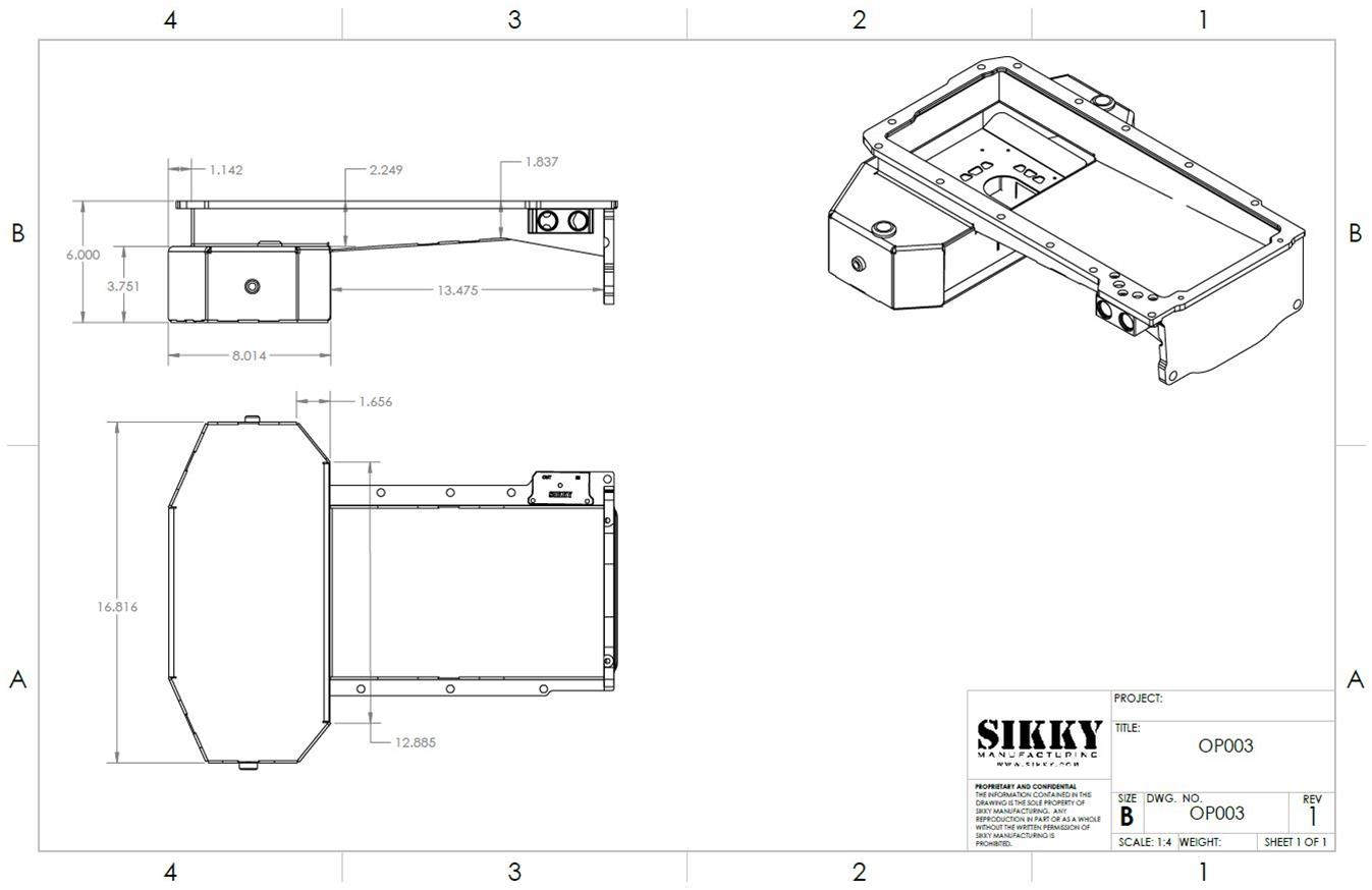 Sikky Manufacturing OP003 Sikky Manufacturing LSX Swap Oil Pans