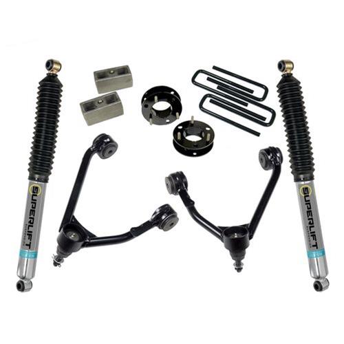 Superlift 14-18 Chevy Silv 1500 4WD 3.5in Lift Kit w/Alum/Steel Control Arms & Bilstein Rear Shocks