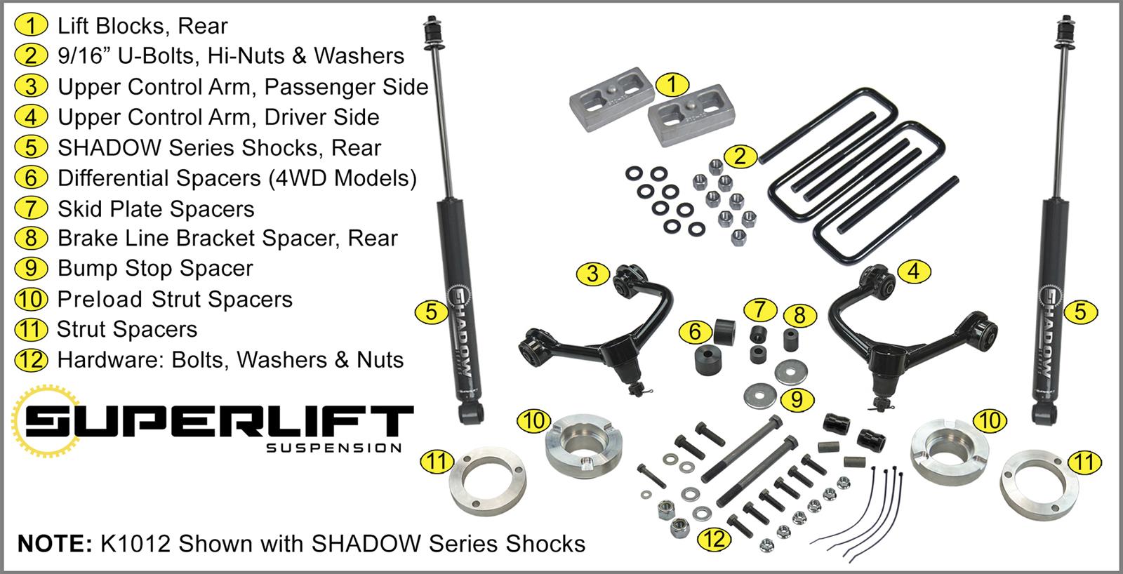 Superlift Suspension K1012 Superlift Rockrunner Suspension Lift Kits