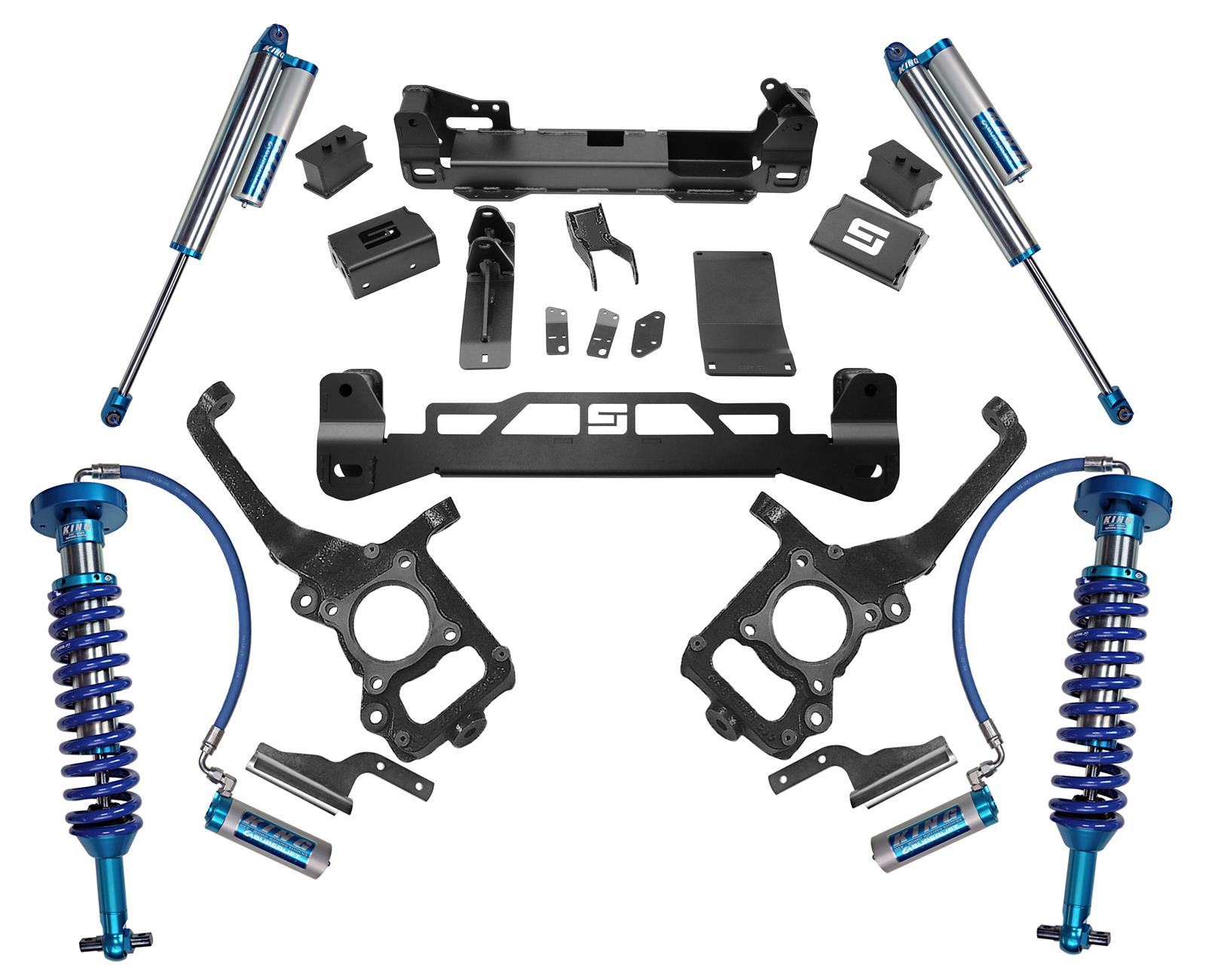 Superlift 2021 Ford F-150 4WD 6in Lift Kit w/King FR Coils & Rear Reservoir Shocks