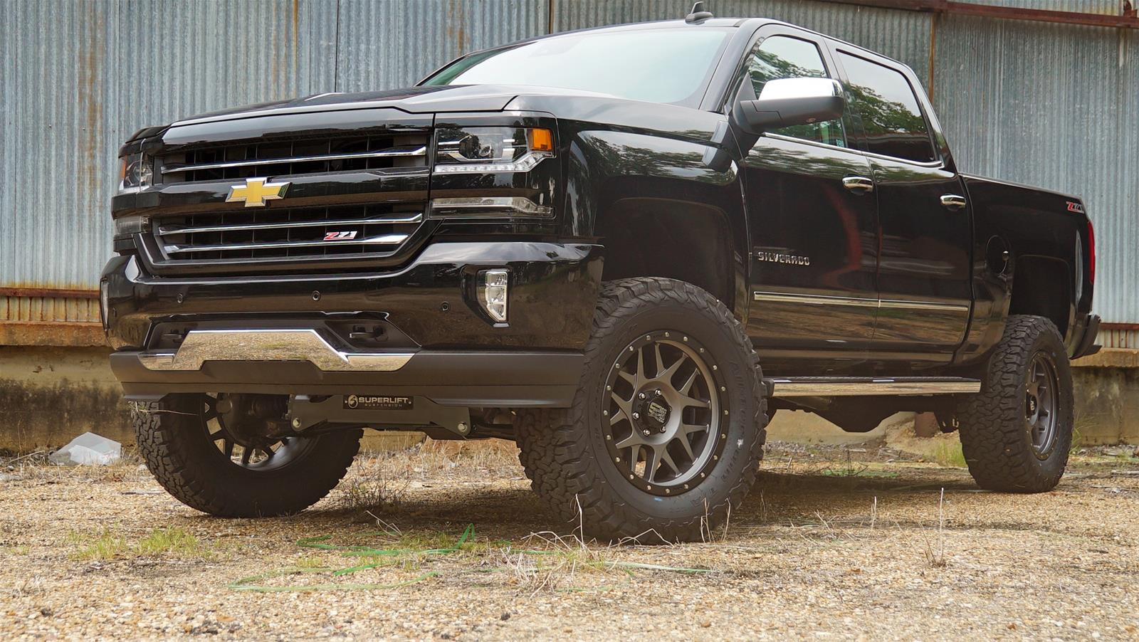 Superlift 14-18 Chevy Silv 1500 4WD 6.5in Lift Kit w/Alum/Stamped Steel Cntrl Arms & SLF Rear Shocks (Bundled Kit) thumbnail 2