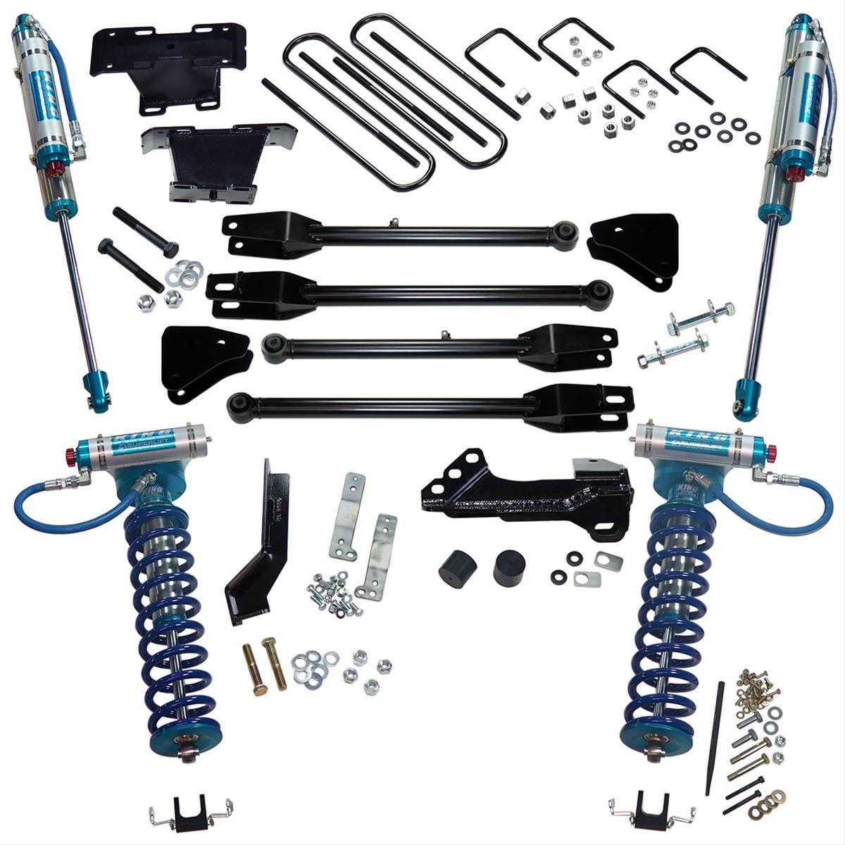 Superlift 17-19 Ford F-250 SD 4WD 4in King Rad. Arm Lift Kit w/King FR Coils & Rear Reservoir Shocks