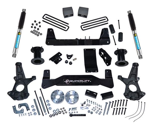 Superlift 14-18 Chevy Silv 1500 2WD 6.5in Lift Kit w/Alum/Stamped Steel Cntrl Arms & Bilstein Shocks (Bundled Kit) thumbnail 5