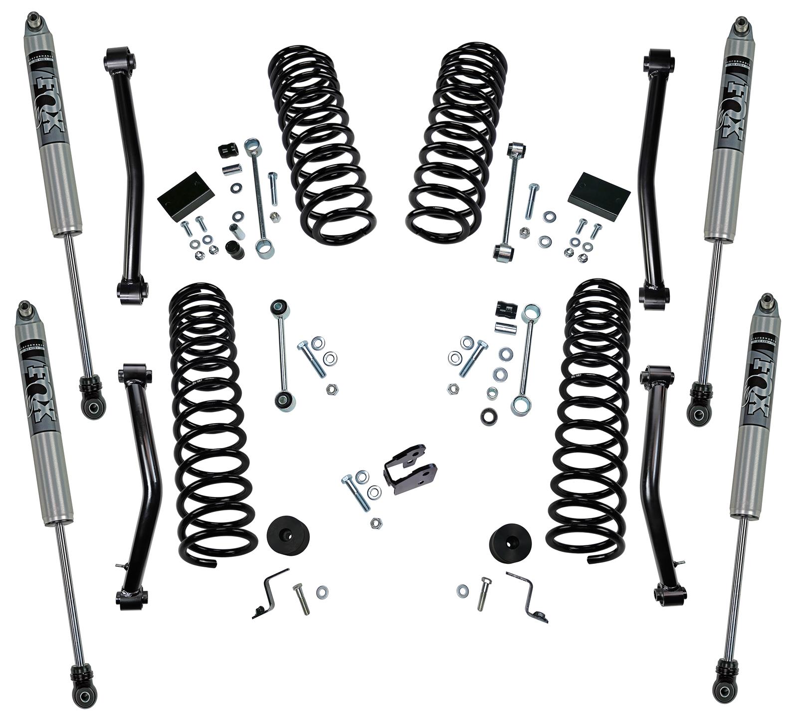 18-19 Jeep Wrangler JL Unlimited 4in Dual Rate Coil Lift Kit- Incl Rubicon w/ Fox Shocks (1x slf588, 1x slf597, 1x slf5802, 1x slf5828, 1x slf5833) thumbnail 2