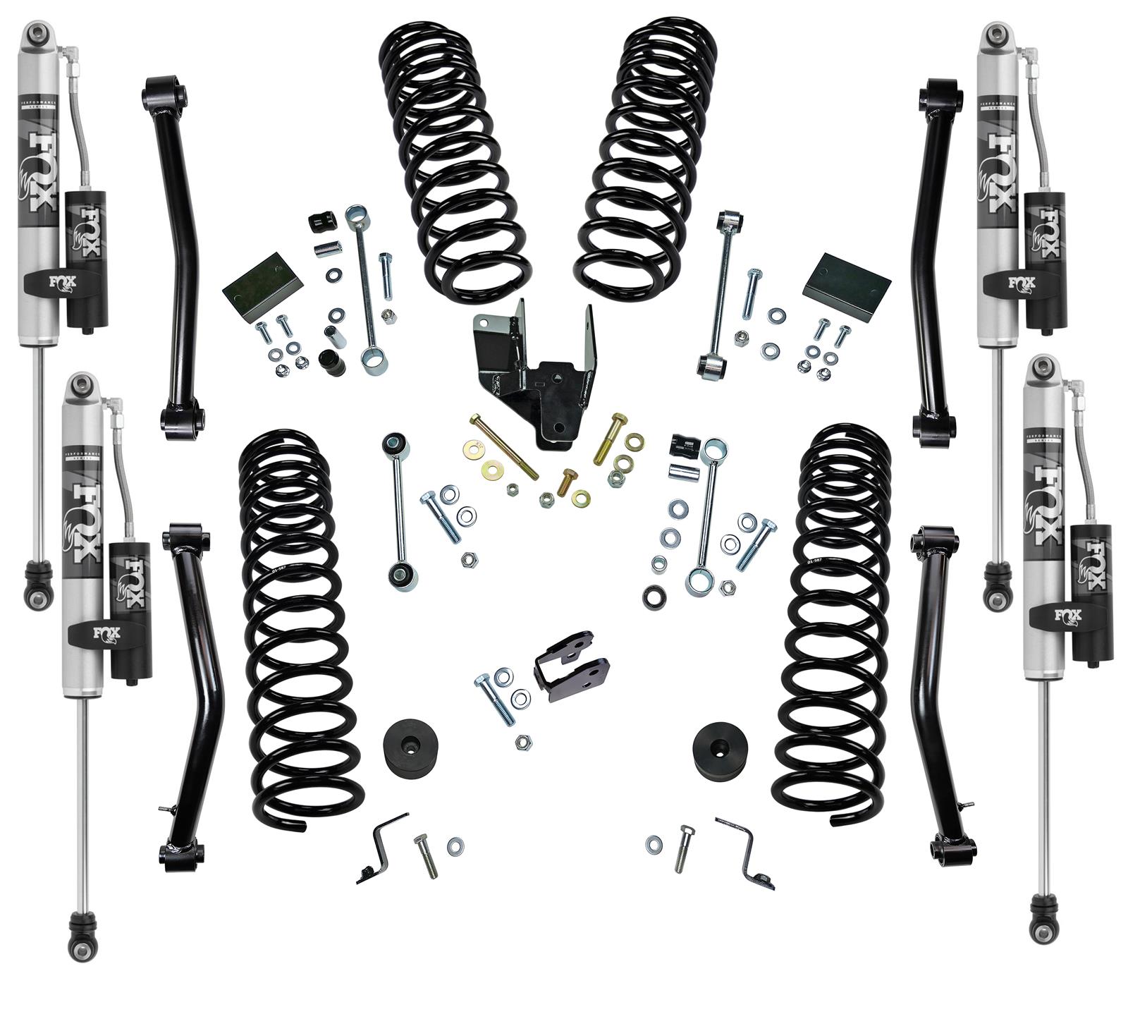 Superlift 18-22 Jeep Wrangler JLU (NO Mojave) 4WD 4in Dual Rate Coil Lift Kit w/Fox 2.0 Res Shocks