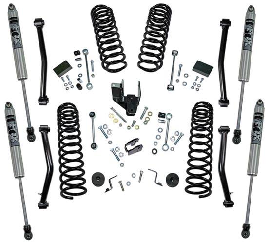 18-19 Jeep Wrangler JL 2 Door 4in Dual Rate Coil Lift Kit - Incl Rubicon w/ Fox Shocks (1x slf598, 1x slf599, 1x slf5802, 1x slf5828, 1x slf5833) thumbnail 4