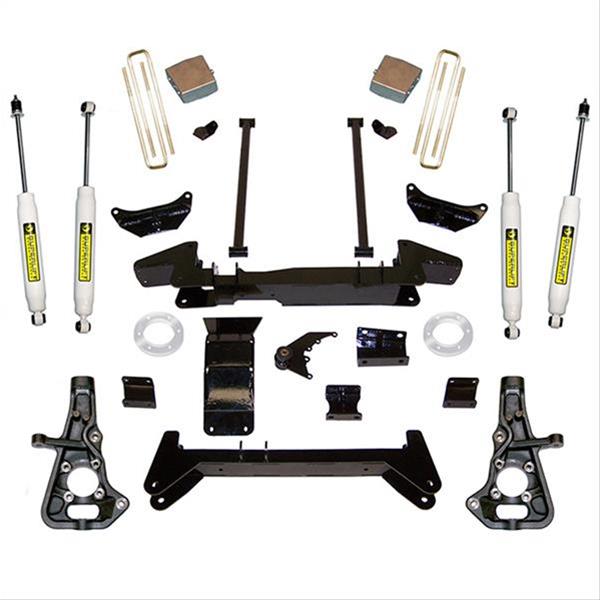 Superlift 01-10 Chevy Silv/GMC Sierra 2500HD/3500 4WD 6in Lift Kit - Knuckle Kit w/ Superlift Shocks (Bundled Kit) thumbnail 4