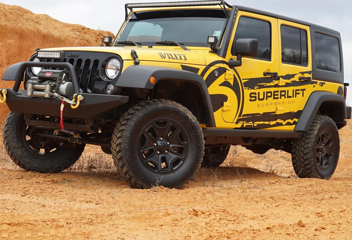 Superlift 07-18 Jeep Wrangler JK Unlimited 4in Lift Kit Standard Kit w/ Superlift Shocks (1x slf560, 1x slf561, 1x slf5717-1, 1x slf84016) thumbnail 4