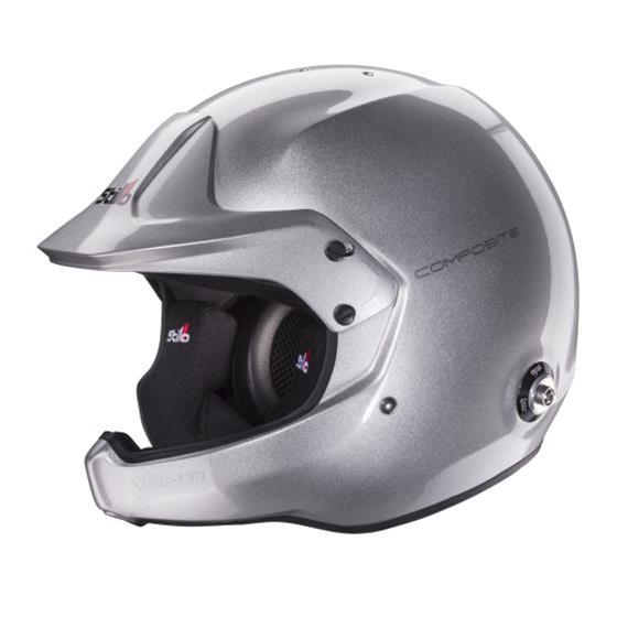 Stilo Venti WRC Composite Helmets AA0220BG2T57 Helmet, Composite, Gloss Silver, Snell SA2020/FIA 8859-2015, No Graphic, Medium, Each thumbnail 3