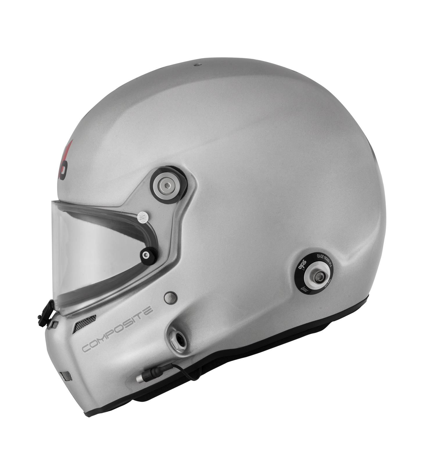 Stilo ST5 GT Composite Helmets AA0700AF2T61 Helmet, Composite, Full, Matte Silver, Clear Shield, Snell SA2020/FIA 8859-2020, EPS Liner, No Graphic, X-Large, Each