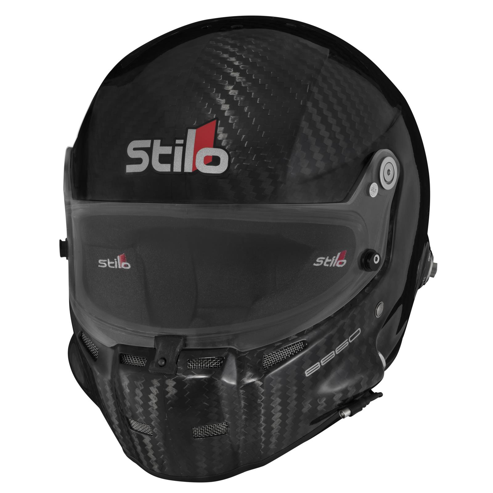 Stilo ST5 GT 8860-2018 Carbon Helmets AA0700AG1R57 Helmet, Carbon, Full, Fiber, Clear Shield, FIA 8860-2018, EPS Liner, No Graphic, Medium, Each thumbnail 2