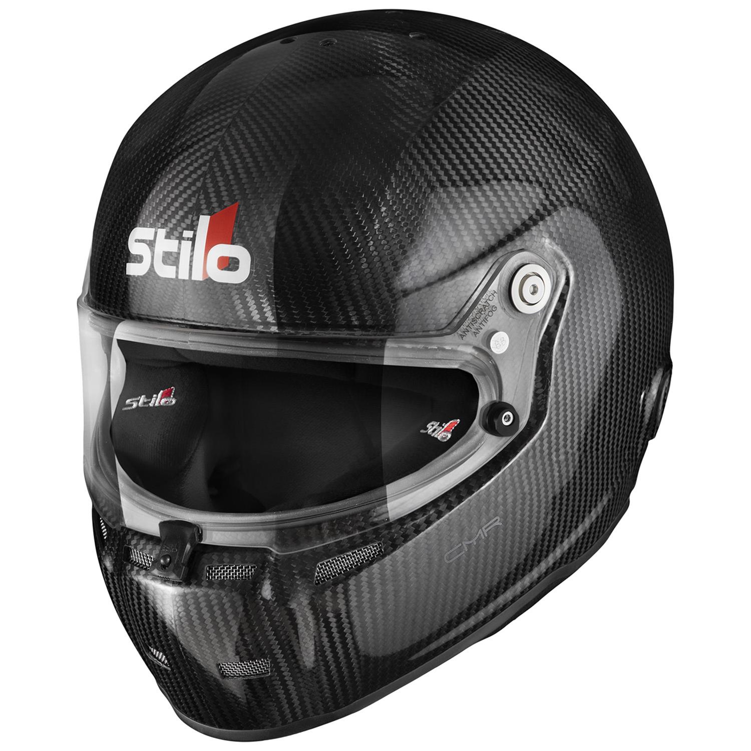 Stilo Carbon CMR Karting Helmets AA0722AH1P54 Helmet, CMR, Full, Fiber, Clear Shield, Snell CMR2016, No Graphic, X-Small, Each