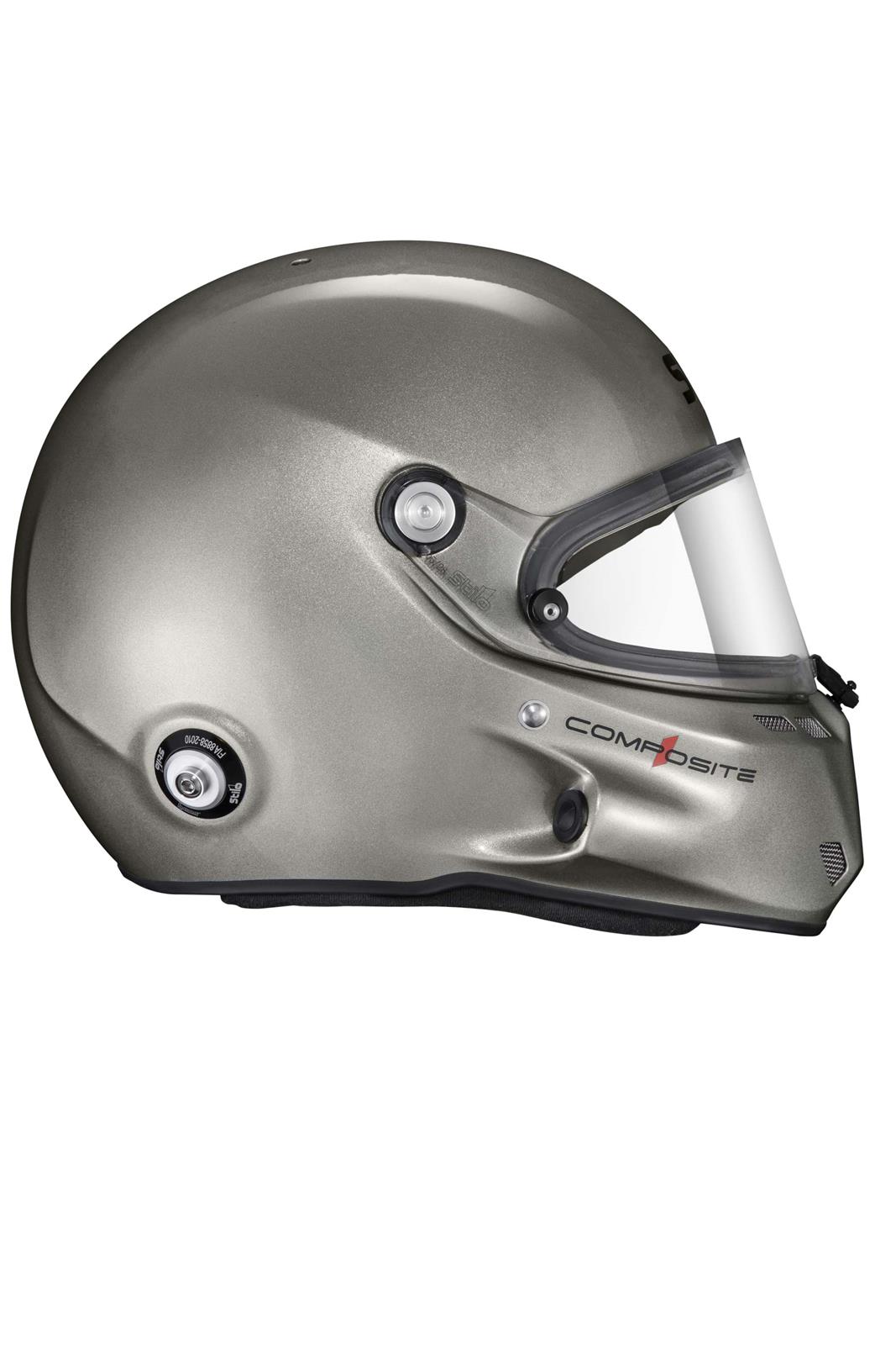 Stilo ST6 GT Composite Helmets AA0800AF2V57 Helmet, Composite, Full, Gloss, Titanium, Snell SA2020, FIA 8859-2024, Clear Visor, Medium, 57cm, EPS Liner, Each thumbnail 3