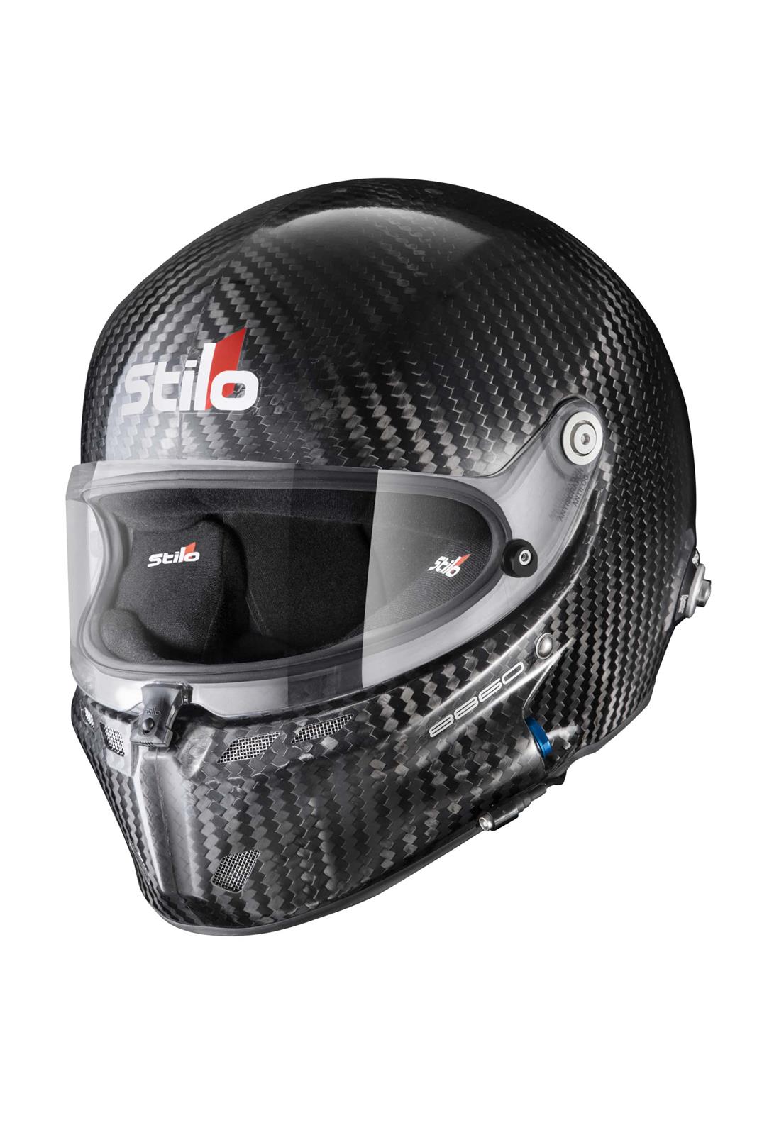Stilo ST6 GT 8860-2018 Carbon Helmets AA0800AG1R58 Helmet, Carbon, Full, Gloss, Fiber, Snell SA2020, FIA 8860-2018, Clear Visor, Medium Plus, 58cm, EPS Liner, Each