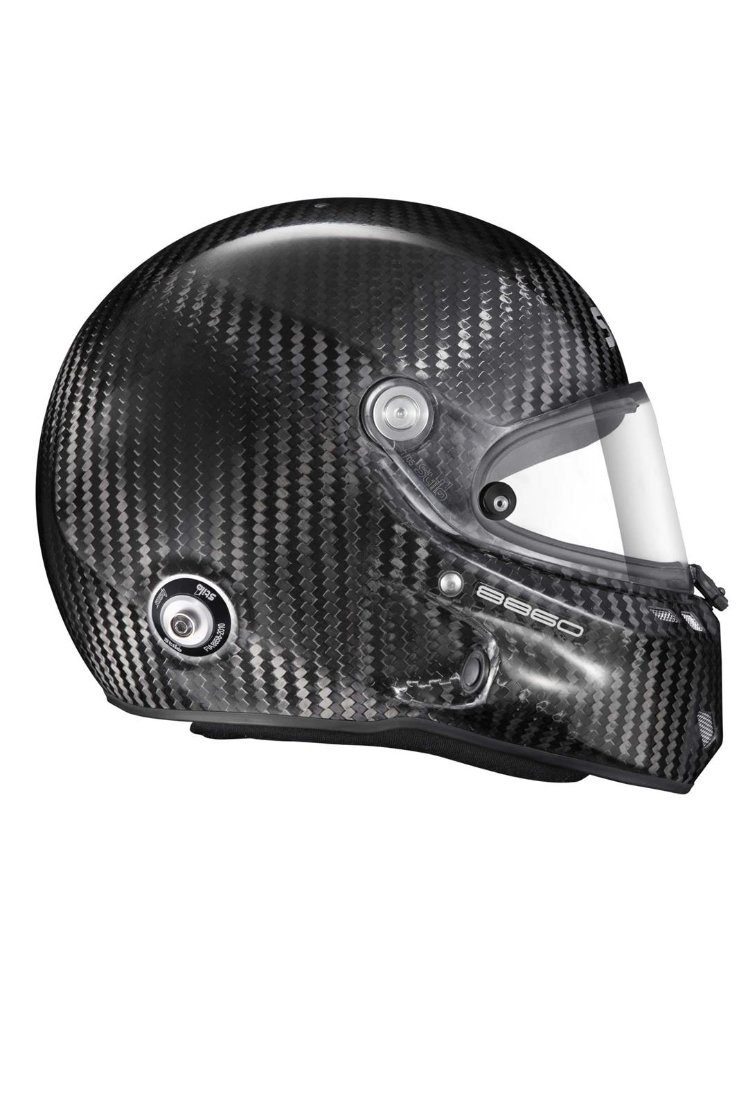 Stilo ST6 GT 8860-2018 Carbon Helmets AA0800AG1R58 Helmet, Carbon, Full, Gloss, Fiber, Snell SA2020, FIA 8860-2018, Clear Visor, Medium Plus, 58cm, EPS Liner, Each thumbnail 2