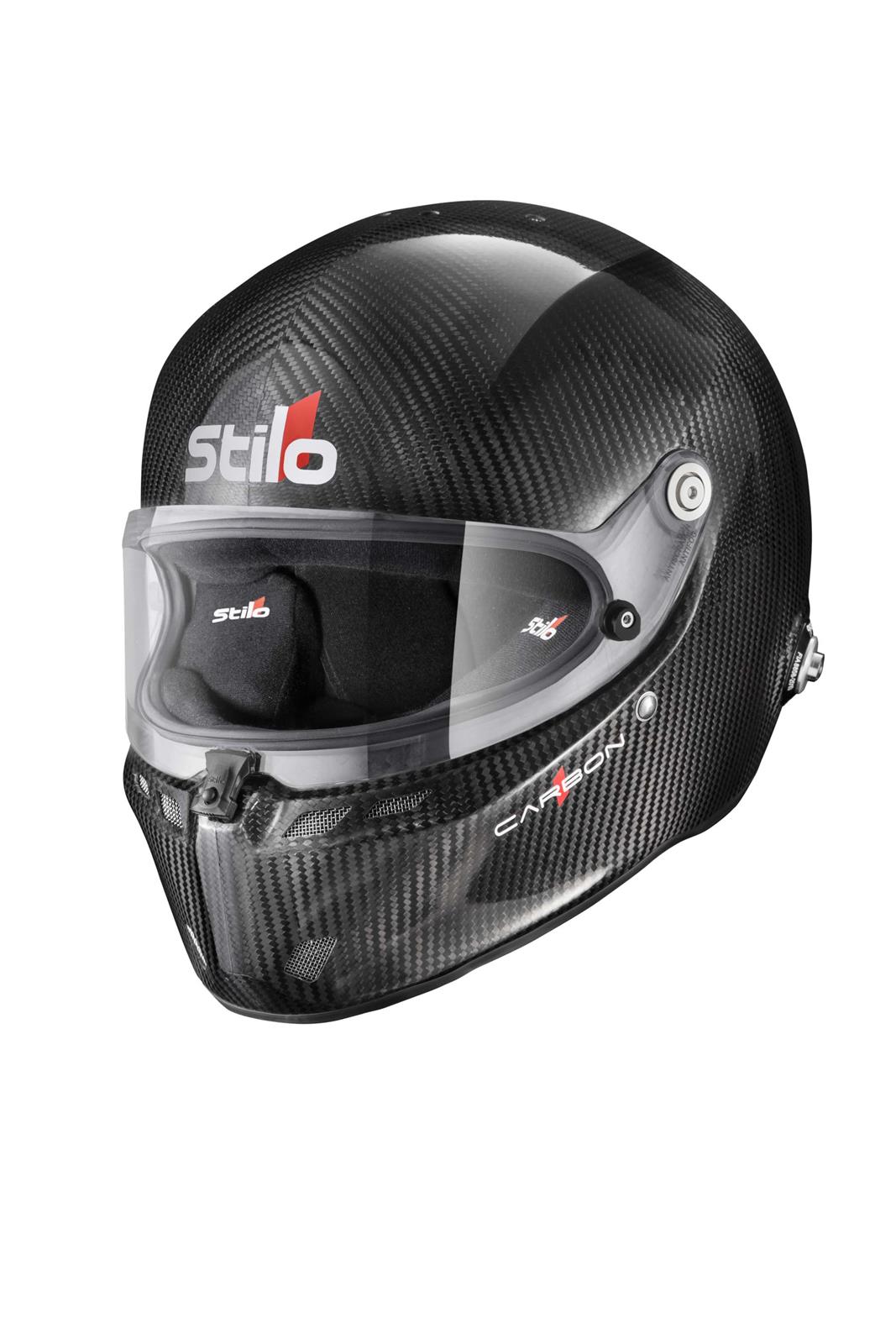 Stilo ST6 FN Carbon Helmets AA0810AF1V58 Helmet, Carbon, Full, Gloss, Fiber, Snell SA2020, FIA 8859-2018, Clear Visor, Medium Plus, 58cm, EPS Liner, Each thumbnail 2