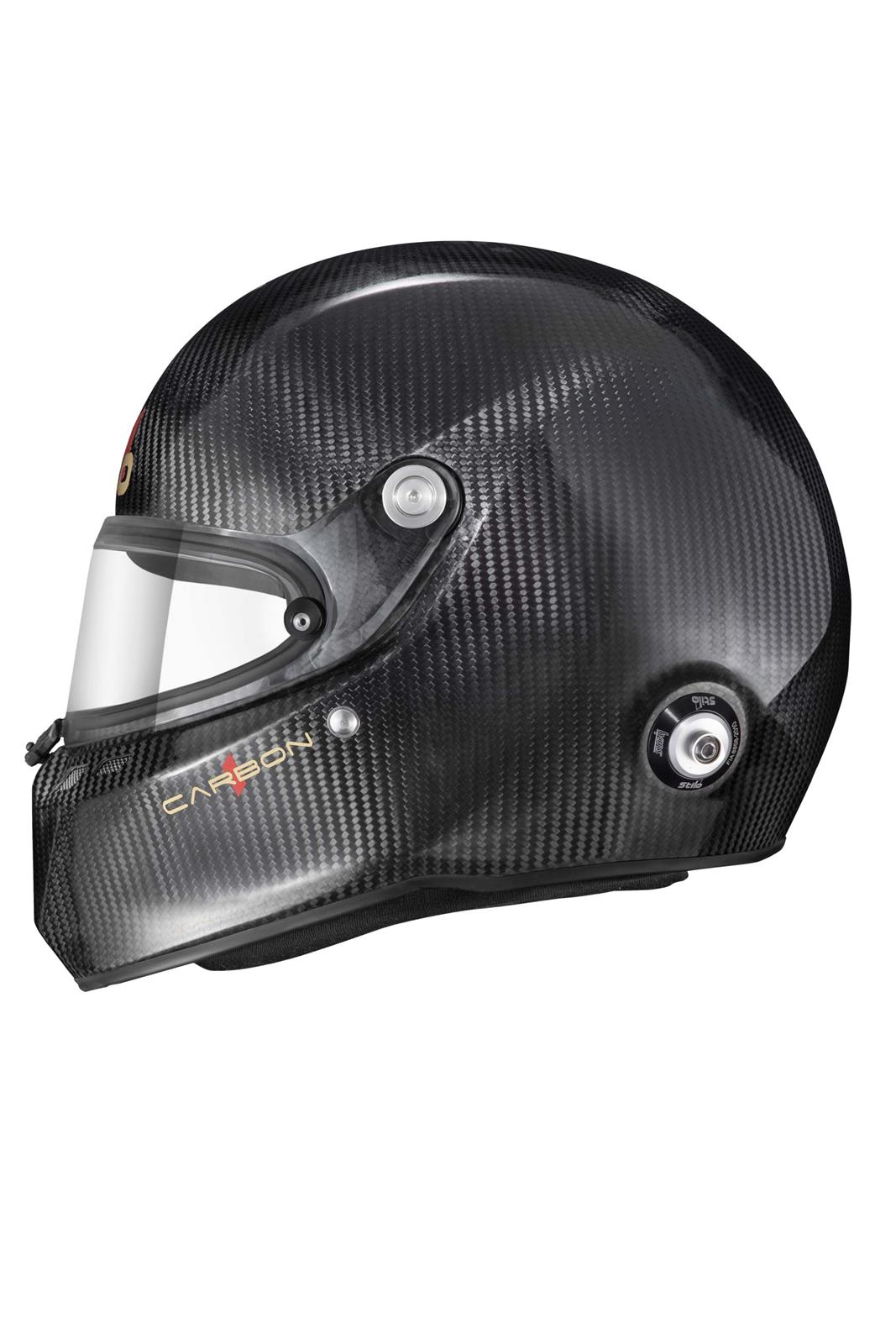 Stilo ST6 FN 8859-2024 Carbon ABP Helmets AA0810AF1W55 Helmet, ABP, Full, Gloss, Fiber, Snell SA2020, FIA 8859-2024-ABP, Clear Visor, Small, 55cm, EPS Liner, Each