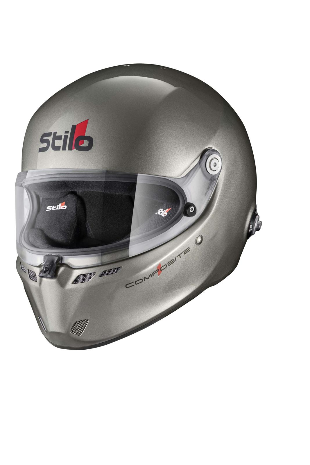 Stilo ST6 FN Composite Helmets AA0810AF2V55 Helmet, Composite, Full, Gloss, Titanium, Snell SA2020, FIA 8859-2018, Clear Visor, Small, 55cm, EPS Liner, Each thumbnail 3