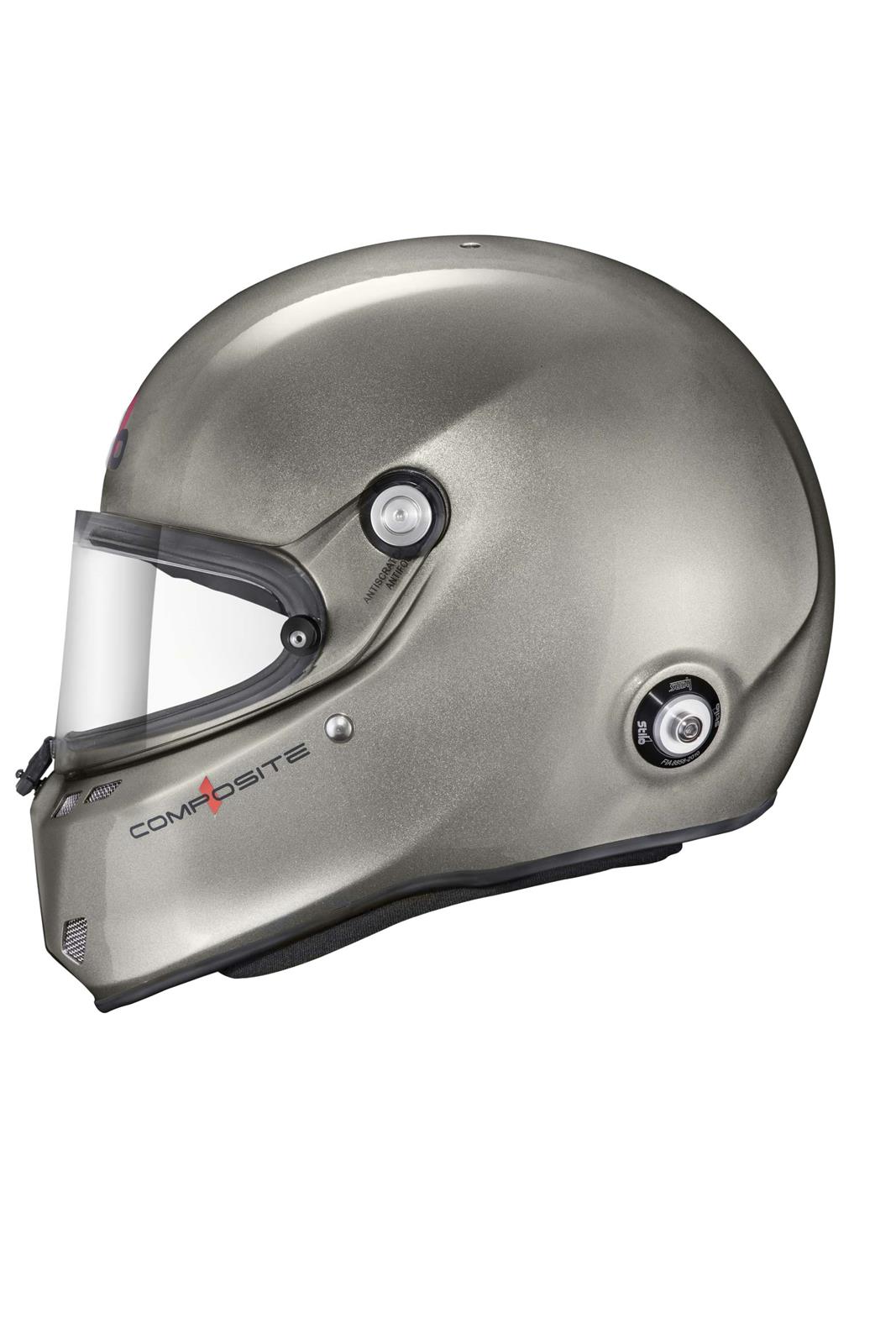Stilo ST6 FN Composite Helmets AA0810AF2V55 Helmet, Composite, Full, Gloss, Titanium, Snell SA2020, FIA 8859-2018, Clear Visor, Small, 55cm, EPS Liner, Each