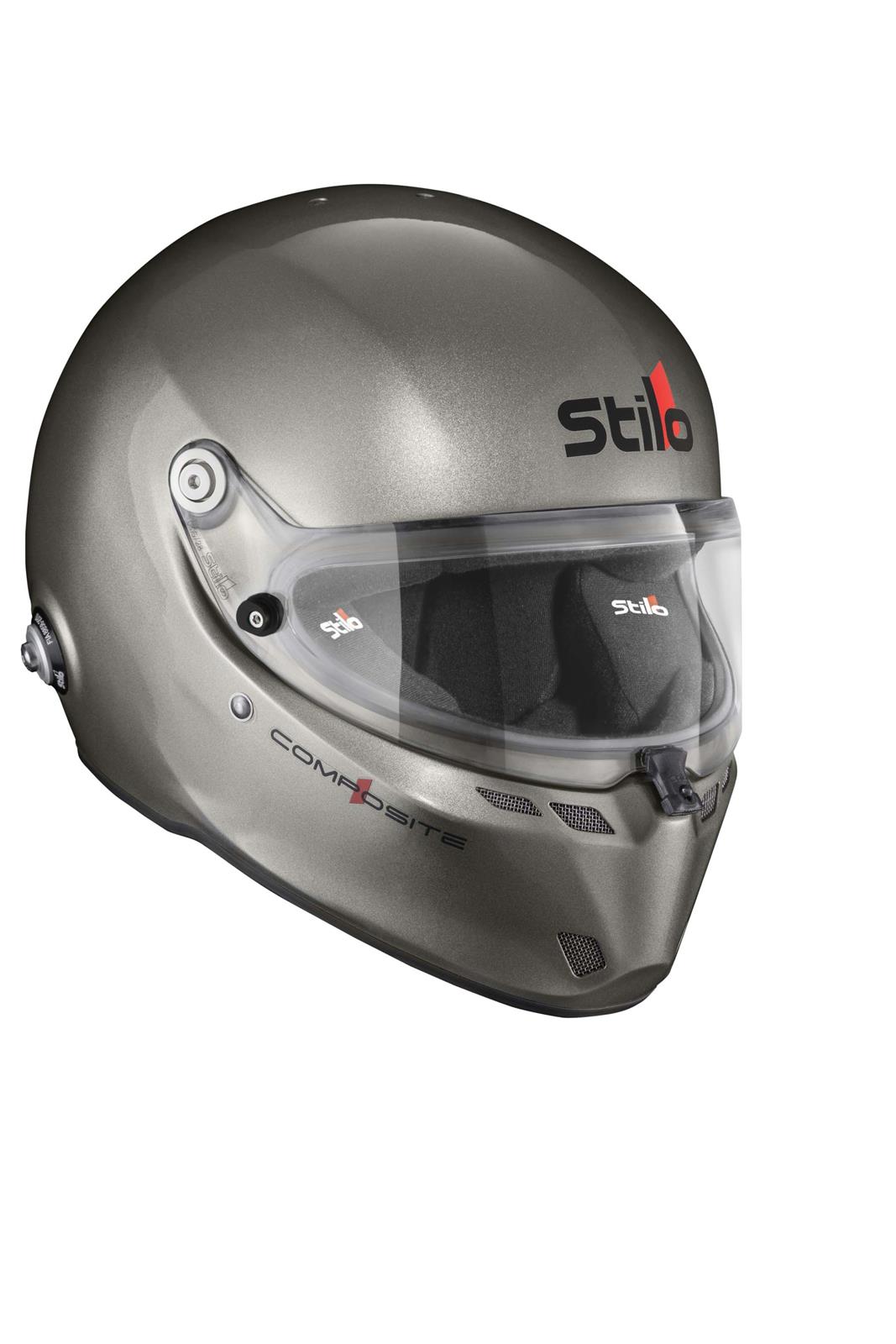 Stilo ST6 FN Composite Helmets AA0810AF2V55 Helmet, Composite, Full, Gloss, Titanium, Snell SA2020, FIA 8859-2018, Clear Visor, Small, 55cm, EPS Liner, Each thumbnail 5