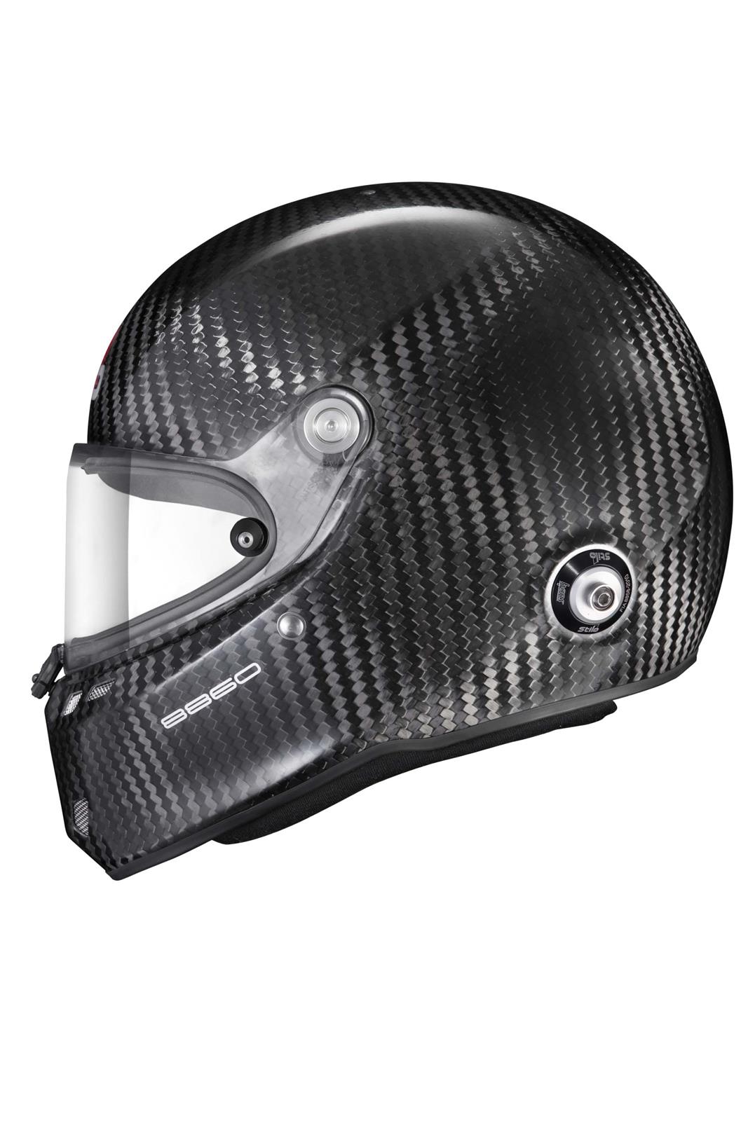 Stilo ST6 FN 8860-2018 Carbon Helmets AA0810AG1R58 Helmet, Carbon, Full, Gloss, Fiber, Snell SA2020, FIA 8860-2018, Clear Visor, Medium Plus, 58cm, EPS Liner, Each thumbnail 3