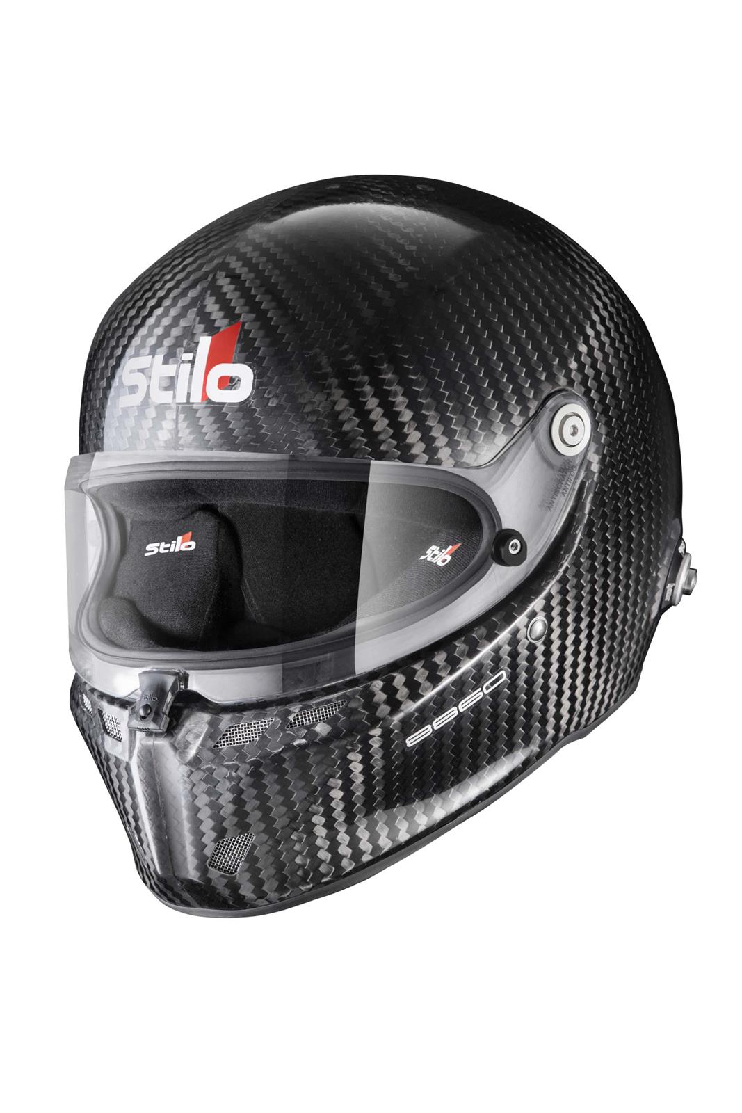 Stilo ST6 FN 8860-2018 Carbon Helmets AA0810AG1R58 Helmet, Carbon, Full, Gloss, Fiber, Snell SA2020, FIA 8860-2018, Clear Visor, Medium Plus, 58cm, EPS Liner, Each
