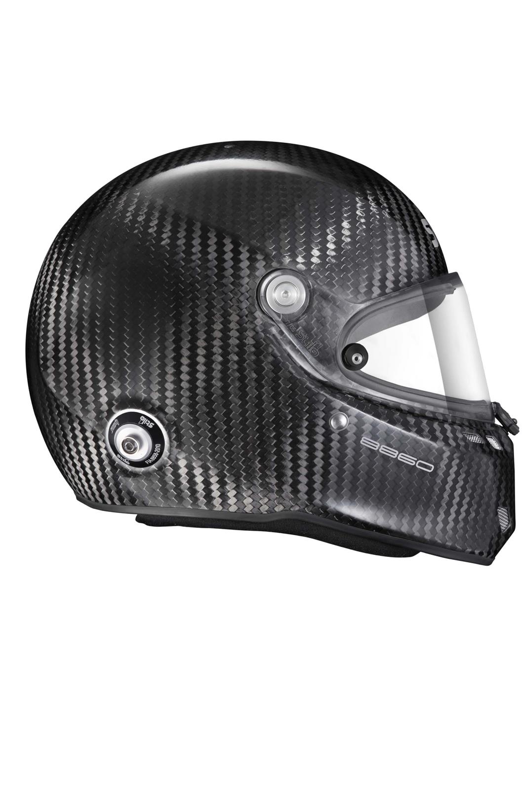 Stilo ST6 FN 8860-2018 Carbon Helmets AA0810AG1R58 Helmet, Carbon, Full, Gloss, Fiber, Snell SA2020, FIA 8860-2018, Clear Visor, Medium Plus, 58cm, EPS Liner, Each thumbnail 4