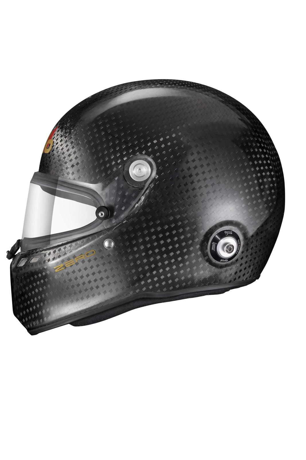 Stilo ST6 FN 8860-2018 Carbon Zero ABP Helmets AA0810AG3S55 Helmet, ABP, Full, Gloss, Fiber, Snell SA2020, FIA 8860-2018-ABP-Zero, Clear Visor, Small, 55cm, EPS Liner, Each thumbnail 3