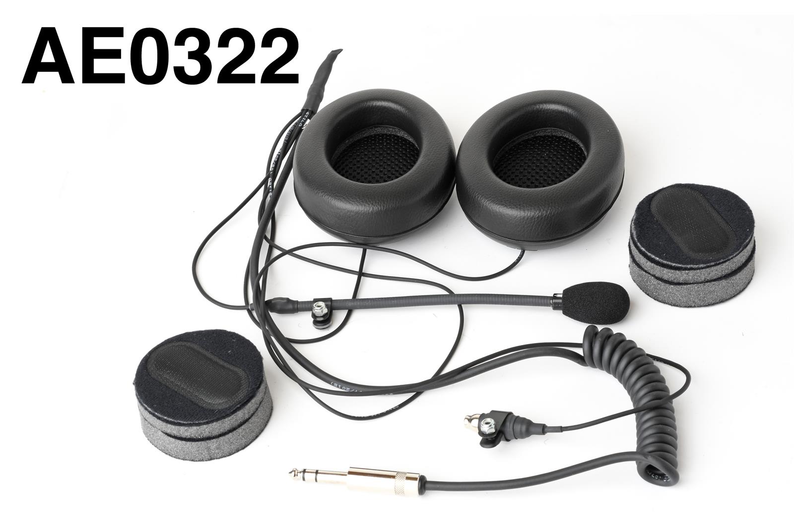 Stilo Helmet Communicator Accessories AE0322 Naked Dual Ear Bud Ready & Ear Muff Speakers - sound to both - GENTEX noise cancelling mag-dynamic BOOM mic -