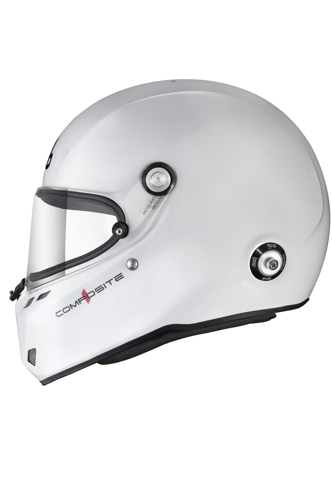 Stilo ST6 FN Composite Helmets AA0810AF2V610101 Helmet, Composite, Full, Gloss, White, Snell SA2020, FIA 8859-2018, Clear Visor, X-Large, 61cm, EPS Liner, Each thumbnail 4