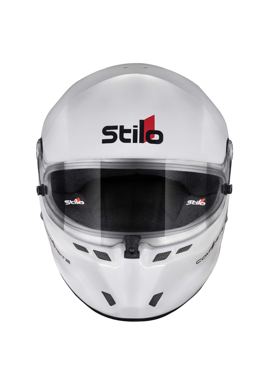 Stilo ST6 FN Composite Helmets AA0810AF2V610101 Helmet, Composite, Full, Gloss, White, Snell SA2020, FIA 8859-2018, Clear Visor, X-Large, 61cm, EPS Liner, Each
