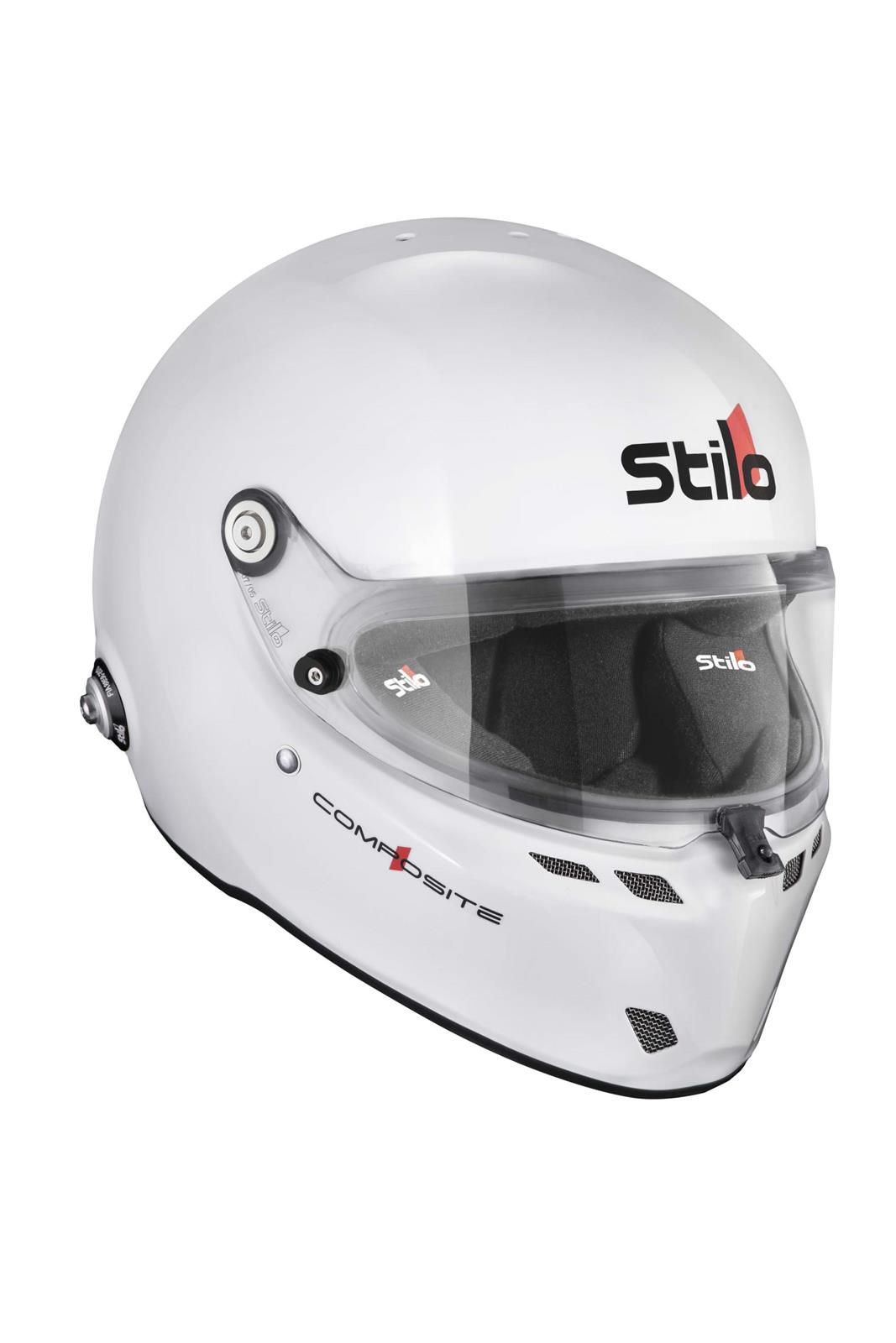 Stilo ST6 FN Composite Helmets AA0810AF2V610101 Helmet, Composite, Full, Gloss, White, Snell SA2020, FIA 8859-2018, Clear Visor, X-Large, 61cm, EPS Liner, Each thumbnail 3