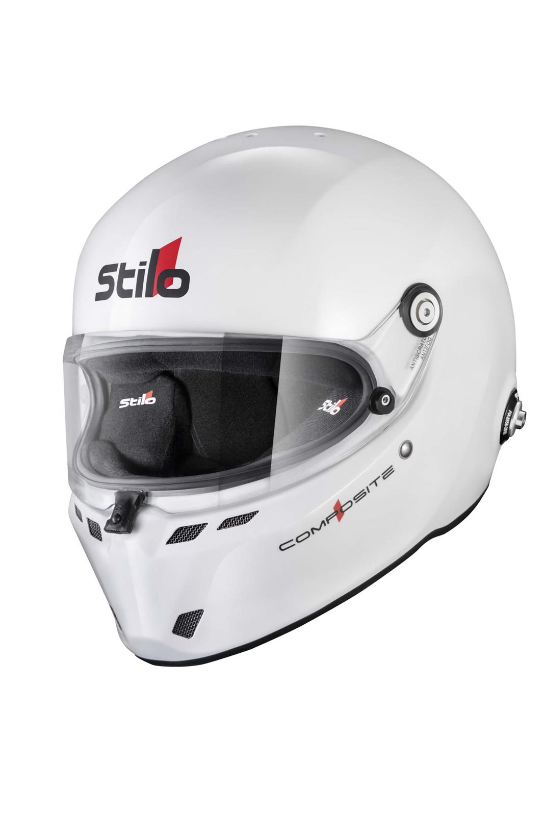 Stilo ST6 FN Composite Helmets AA0810AF2V610101 Helmet, Composite, Full, Gloss, White, Snell SA2020, FIA 8859-2018, Clear Visor, X-Large, 61cm, EPS Liner, Each thumbnail 2