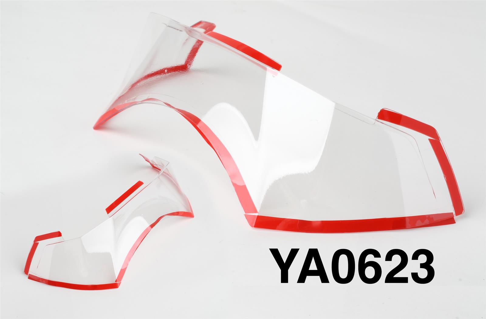 Stilo Helmet Rear Spoilers YA0623 Spolier, ST4F-ST5, Top Plastic Aerodynamic, Clear, Each thumbnail 2