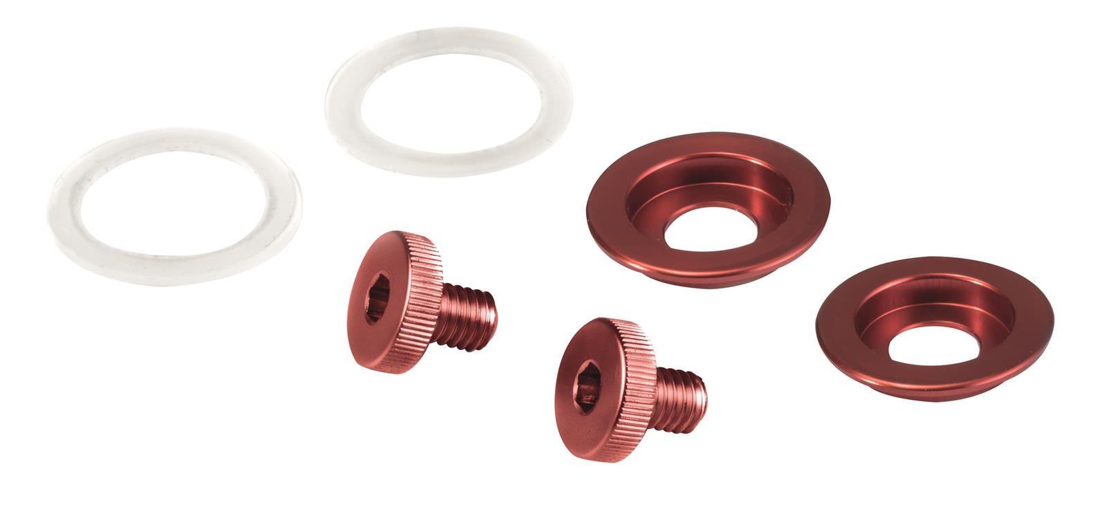 Stilo Helmet Components YA0865R Accessories, ST5 PEAK SCREW KIT/RED