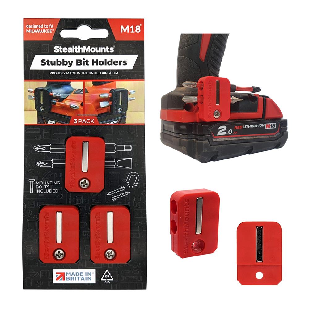 StealthMounts BH-M18-S-RED StealthMounts Milwaukee M18 Stubby Magnetic ...