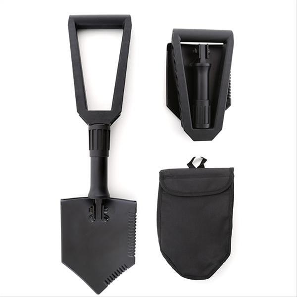 Smittybilt Tri-Fold Shovels S/B2728 Shovel, Tri-Fold, Carbon Steel Shovel Head, Black Nylon Handle, Storage Bag, Each